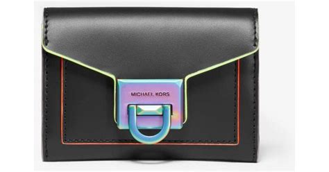 michael kors manhattan small wallet|Michael Kors contrast trim wallet.